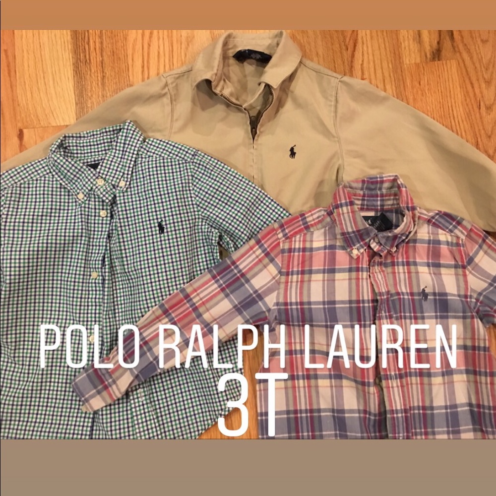 Boys 3T Polo Ralph Lauren Button Downs + Jacket